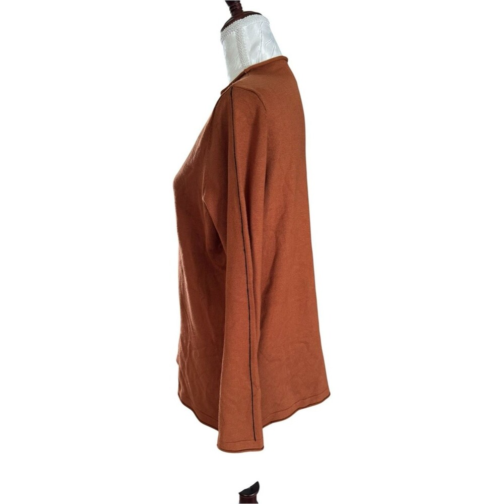 Liverpool Women’s Crewneck Top in Warm Rust Brown - Picture 4 of 9
